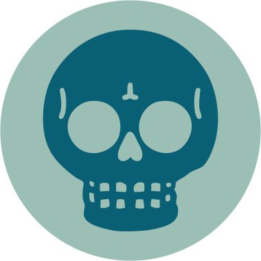 Bir kafatasının ikonik dövme şekli