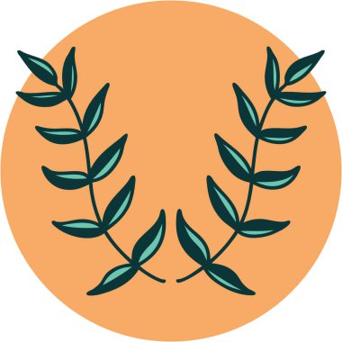 Bir defne resminin ikonik dövme şekli