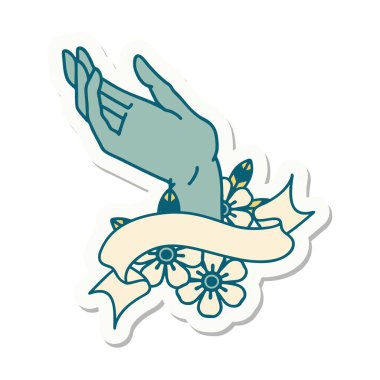 Dövme stili etiketi ve el yazısı