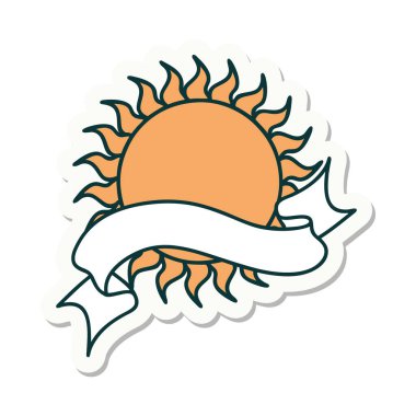 Dövme stili, güneşli bir etiket.