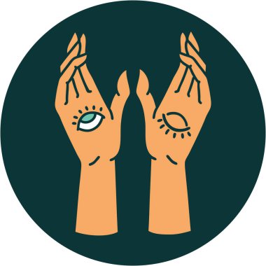 Mistik ellerin ikonik dövme görüntüsü