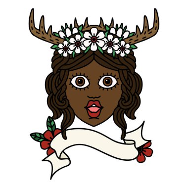 Retro Dövme Biçimli İnsan Druid