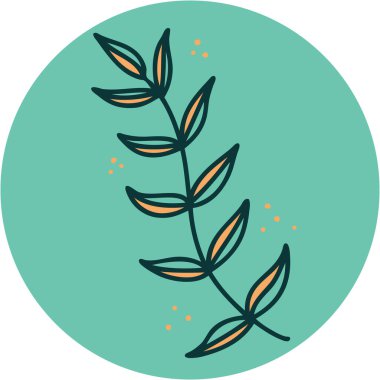 Bir defne resminin ikonik dövme şekli