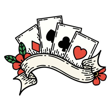 geleneksel kart ve afiş tarzında dövme