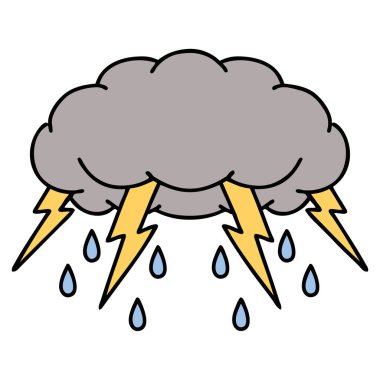 Geleneksel fırtına bulutu şeklinde dövme