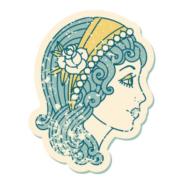 Bir çingene kafasının sembolik dövmesi.