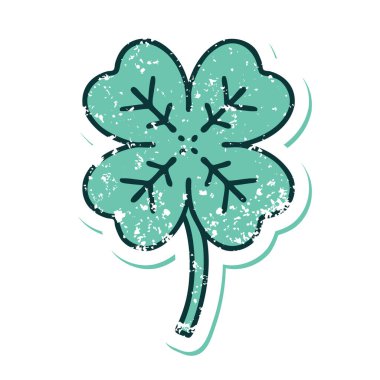 4 yapraklı yoncanın sembolik dövmeli resmi