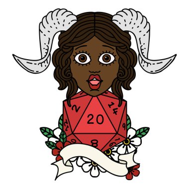 Retro Dövme Biçimi Doğal yirmilik zar atma ile düzenleme