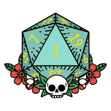 Retro Dövme Biçimi Doğal Zar Çiçek elementli