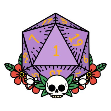 Retro Dövme Biçimi Doğal Zar Çiçek elementli