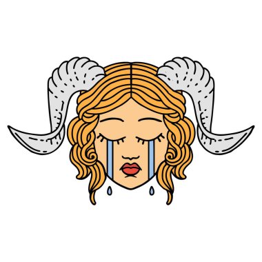 Retro Dövme Biçimi ağlama kiremit yüzlü