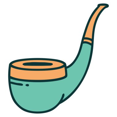 Sigara içen piponun ikonik dövme görüntüsü