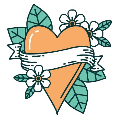 Bir kalp ve bayrağın ikonik dövme görüntüsü