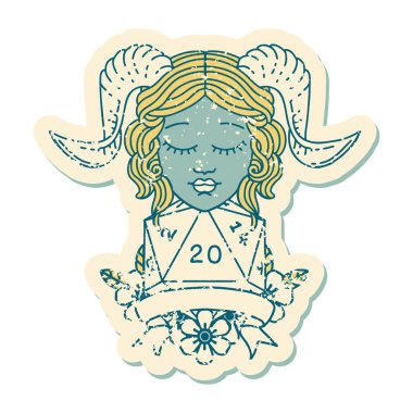 Retro Dövme Biçimi Doğal 20 D20 rulo ile düzenleme