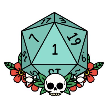 Retro Dövme Biçimi Doğal Zar Çiçek elementli