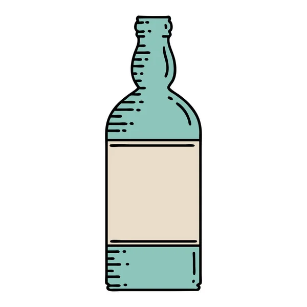 Tätowierung Traditionellen Flaschenstil — Stockvektor