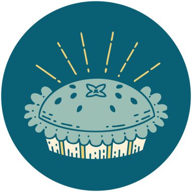 Dövme stili ikonu. Harika bir pasta.