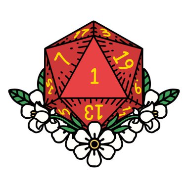 Retro Dövme Biçimi Doğal Zar Çiçek elementli