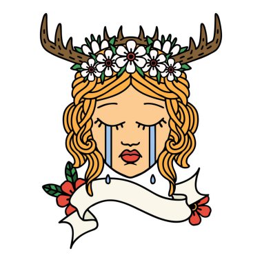 Retro Dövme Biçimli İnsan Druid