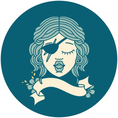 Retro Dövme Tarzı Düzenbaz karakter yüzü