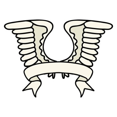 Geleneksel dövmeli ve kanatlı