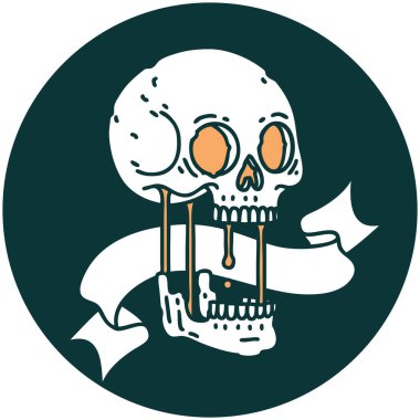 kafatası sancağıyla dövme biçimi simgesi