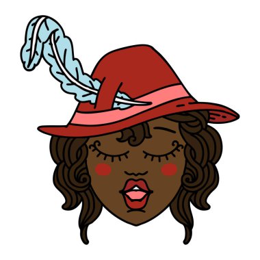 Retro Dövme Tarzı İnsan Ozan Karakteri