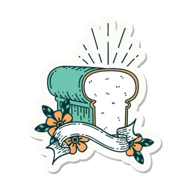 Dövme stili somun ekmek çıkartması.