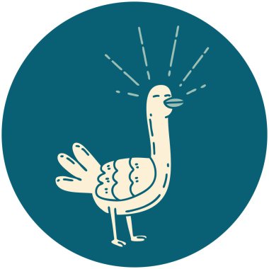 Dövme stili deniz kuşunun simgesi