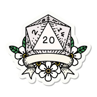 Doğal bir 20 kritik vuruşluk D20 zarının çıkartması.