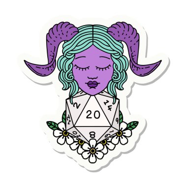 Doğal yirmilik zarla yapıştırılmış etiket.