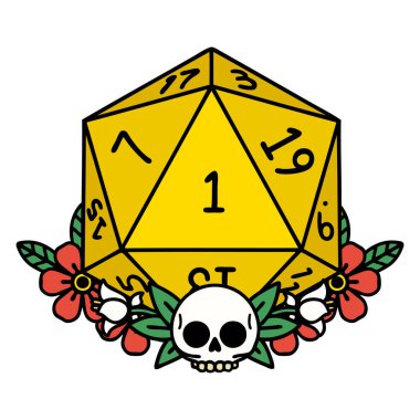 Retro Dövme Biçimi Doğal Zar Çiçek elementli