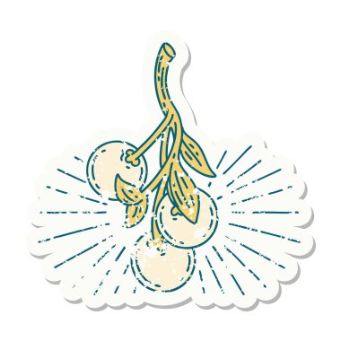 Eski bir dövme stili ökse otu meyvesi çıkartması.