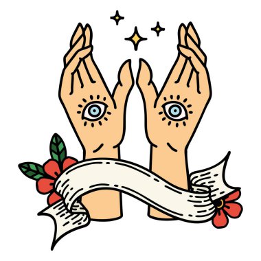 Geleneksel dövmeli mistik eller