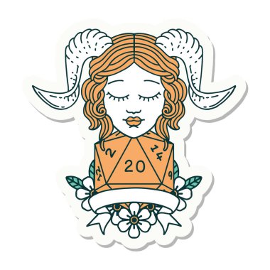 Doğal yirmilik zarla yapıştırılmış etiket.