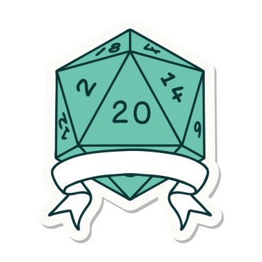 Doğal bir 20 kritik vuruşluk D20 zarının çıkartması.