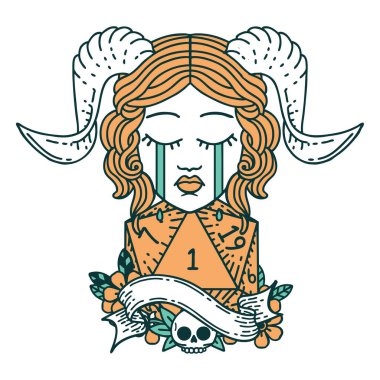 Retro Dövme Biçimi ağlama Doğal bir D20 zar atışıyla kiremit döşeme