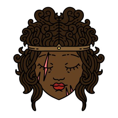 Retro Dövme Tarzı İnsan Barbar Karakteri