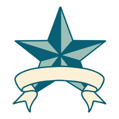 Yıldızlı geleneksel dövme.