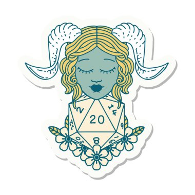 Doğal yirmilik zarla yapıştırılmış etiket.