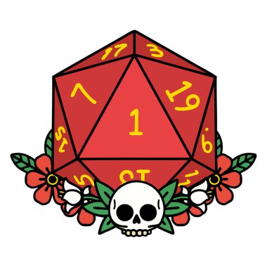 Retro Dövme Biçimi Doğal Zar Çiçek elementli