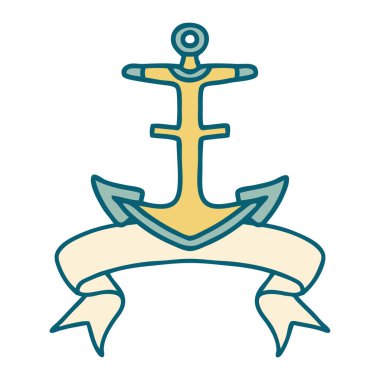 Çapa dövmeli geleneksel dövme