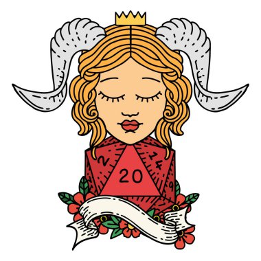 Retro Dövme Biçimi Doğal yirmilik zar atma ile düzenleme