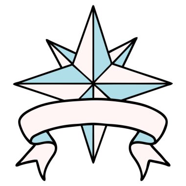 Yıldızlı geleneksel dövme.