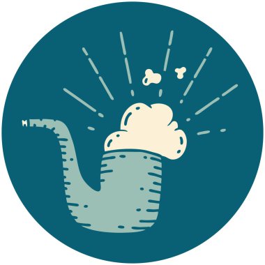 Dövme stili tüttürme piposunun simgesi