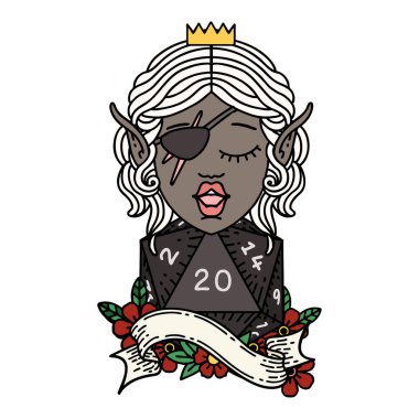 Retro Dövme Tarzı 20 zarlı haydut elf