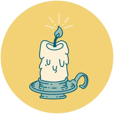 Dövme stili ürkütücü erime mumunun simgesi