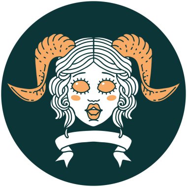 Karakter yüzünü kaydırma pankartı ile bağlama simgesi