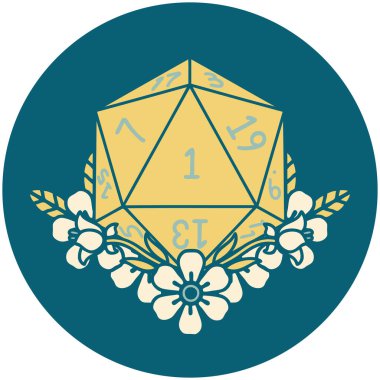 Retro Dövme Biçimi Doğal Zar Çiçek elementli