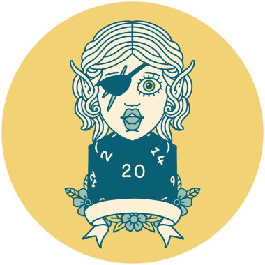 Retro Dövme Tarzı 20 zarlı düzenbaz karakter